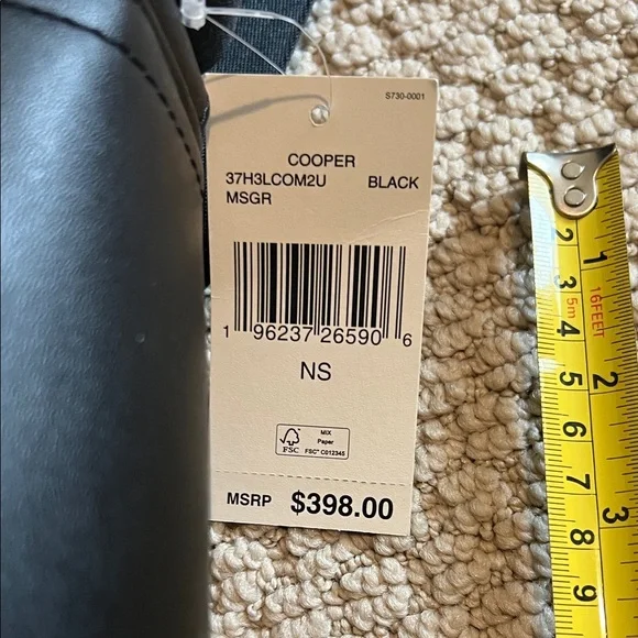 Michael Kors Black Leather Messenger Bag